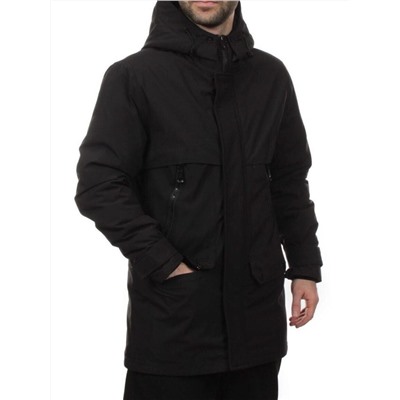 8891 BLACK Куртка мужская зимняя облегченная (130 гр. холлофайбер)
