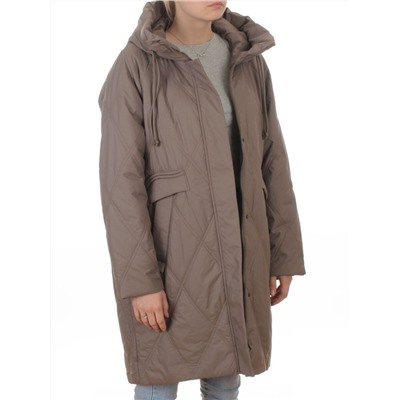 8010 LT. BROWN Куртка демисезонная женская (100 гр. холлофайбер)