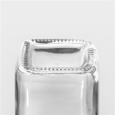 Банка для сыпучих Доляна «Квадрат», 300 мл, 5.5×11.5 см, с бугельным замком, стекло, прозрачная