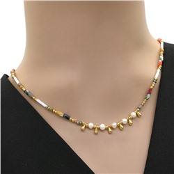 Чокер из циркона с жемчугом цвет микс, 41см