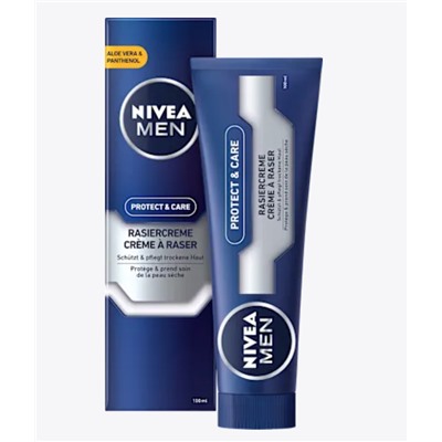 NIVEA MEN Rasiercreme Protect & Care, 100 ml Крем для бритья Protect & Care, 100 мл