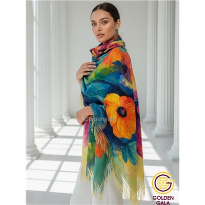 Платок теплый кашемировый с 3D принтом Арт 2591П/03