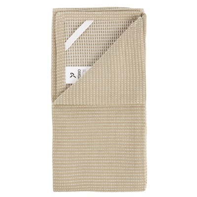 Набор из двух кухонных вафельных полотенец  бежевого цвета из коллекции Essential, 50х70 см