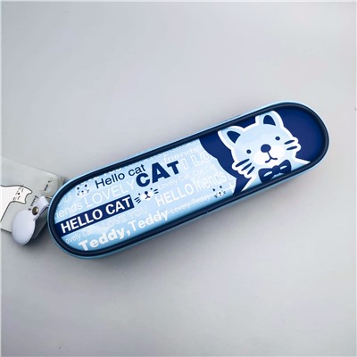 Sunflower Пенал школьный / Hello Cat 154, голубой