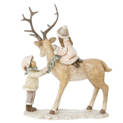 GAEM Фигурка декоративная "Олень и дети", L18 W6,5 H21,5 см