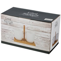 НАБОР КРУЖЕК LEFARD "NATIVE" 2 ШТ. 360 МЛ НА ПОДСТАВКЕ 26,5*11,5*15 СМ (КОР=18НАБ.)