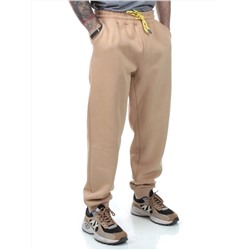 M047 BEIGE Брюки спортивные мужские (85% хлопок, 10% полиэстер, 5% спандекс)