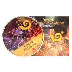 Пудра Farmstay Escargot с экстрактом улитки UV Two-way Pact SPF30/PA++ № 13 2х12 g