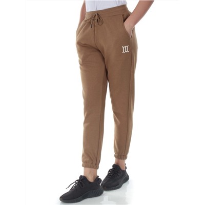 E752 DK. BEIGE Брюки спортивные утепленные женские (хлопок 95%, полиэстер 5%)