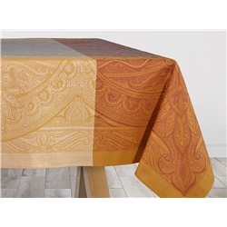 0с23-ЯК   Скатерть  178*320  "Кашемирский огурец"  цв.песочный