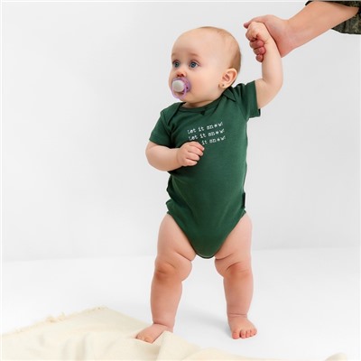 Боди детское «Крошка Я. Еловые веточки», рост 68-74 см