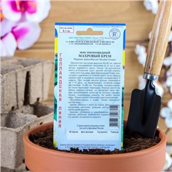 Семена цветов Мак пионовидный «Махровый Крем», однолетник, 0.1 г