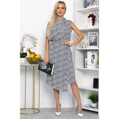 Платье Хьюми (черное/цветы) П13936-35М