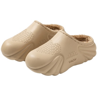 High slippers platform, demi-season keep warm non-slip winter footwear indoor