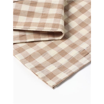 Постельное бельё Этель 1.5 сп Beige cage 155х210 см,160х240 см, 50х70-2шт, 100% жатый хлопок, 140 гр/м2