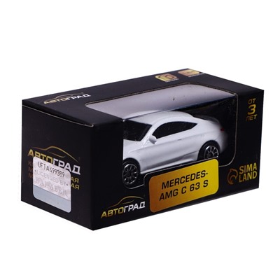 Машина металлическая MERCEDES-AMG C63 S COUPE, 1:64, цвет белый