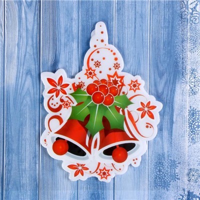 Наклейка на стекло «Колокольчики с ягодками» 13×16.5 см