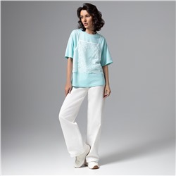 Футболка оверсайз, Модный тандем (мятный 2 в 1)