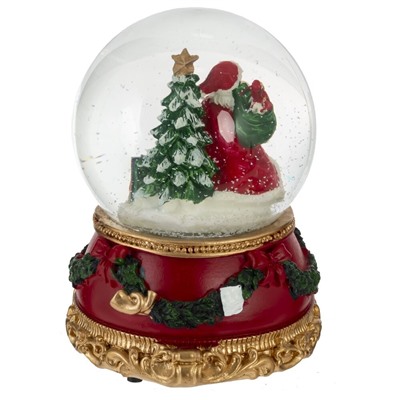 GAEM Фигурка декор в стекл шаре "Дед Мороз", D 9.5 см, L9,5 W9,5 H14 см