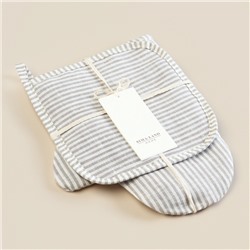 Набор кухонный SL HOME Direction: варежка 20×28 см, прихватка 19×19 см, лён 100%,180 г/м²