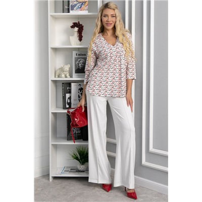 Блуза Статица (бело-красная) Б13775-16М