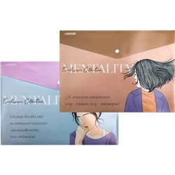 Папка-конверт на кнопке A4 "deVENTE. Mentality" 180мкм 2 диз ассорти 3071224/12/Китай***