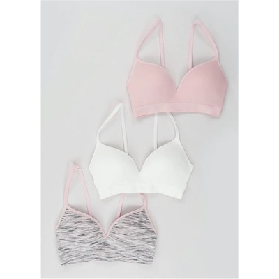 3 Pack Moulded Crop Tops