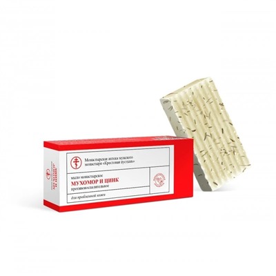 Мыло монастырское «Мухомор и цинк, для проблемной кожи», 100 г, "Солох-аул"