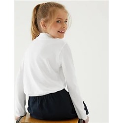 School Girls' Pure Cotton Polo Shirt (2-18 Yrs)