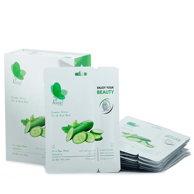 Маска + крем для лица Rosel Cosmetics Face & Neck Mask Cucumber Extract 36 + 6 g