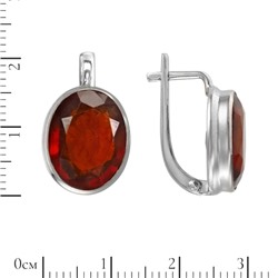 Серьги 'Полли' гессонитовый гранат, родий ИАСК31112Х15ГРГ0R1