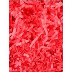 Наполнитель бумажный для подарков, красный - коралловый,100 г