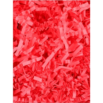 Наполнитель бумажный для подарков, красный - коралловый,100 г
