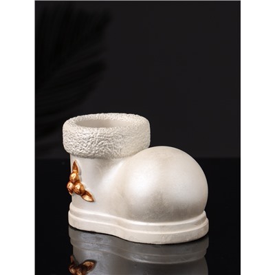 Подсвечник на 1 свечу «Валенок», 10×7×6 см, перламутр