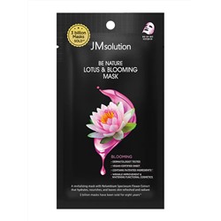 Jmsolution Маска тканевая для комплексного ухода с экстрактом лотоса / Be Nature Lotus & Blooming Mask, 24 мл