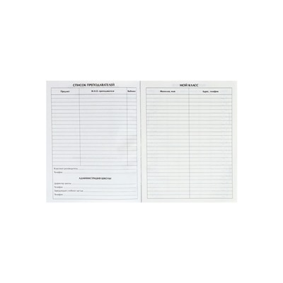 Дневник школьный для 1-11 классов, «Школа», твёрдая обложка 7БЦ, глянцевая ламинация, 40 листов