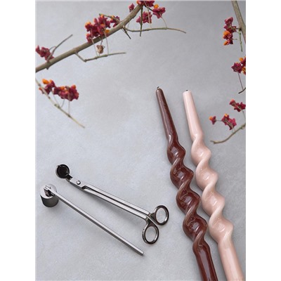 Набор из двух свечей коричневого цвета из коллекции Essential, 35 см