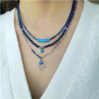 Сет из гематита синие оттенки