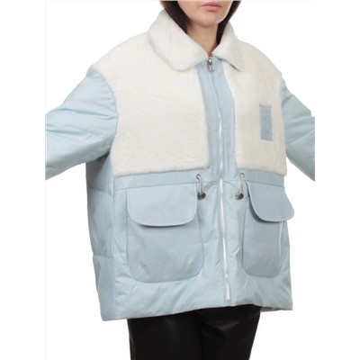 H24-223 WHITE BLUE Куртка демисезонная женская (100 гр. холлофайбер)