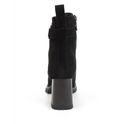 04-M3-L855 BLACK Ботильоны зимние женские (натуральная замша, натуральный мех)