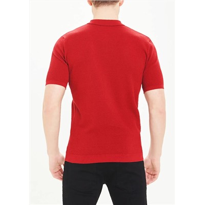 Short Sleeve Knitted Polo Shirt