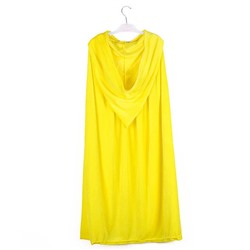 Карнавальный плащ детский, плюш, длина 95 см, желтый