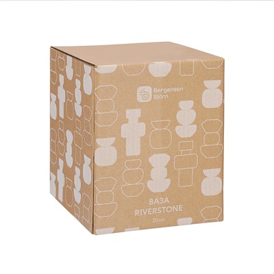 Ваза Riverstone, 20 см, жемчужно-серая