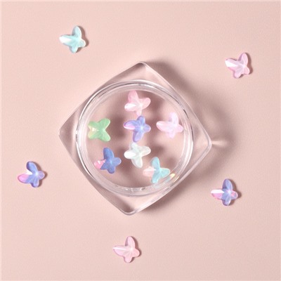 Фигурки для декора «Витражные бабочки», объёмные, разноцветные