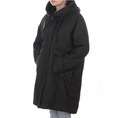 8010 BLACK Куртка демисезонная женская (100 гр. холлофайбер)
