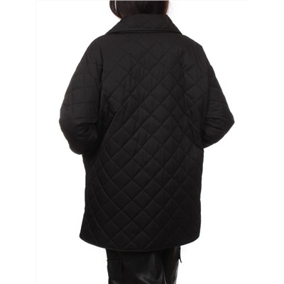 H24-003 BLACK Куртка демисезонная женская (100 гр. холлофайбер)
