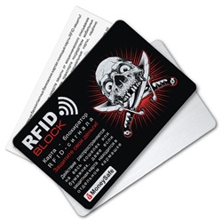 RF020 Защитная RFID-карта Череп с ножами, металл