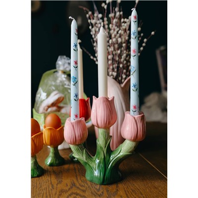 Подсвечник Floret для трех свечей из коллекции Blossom, 20 см