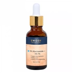 Сыворотка для лица с Ниацинамидом и Гиалуроновой кислотой (30 мл), 5% Niacinamide + HA 1% Serum, произв. Swosh