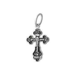 Крест из серебра литье частичное чернение